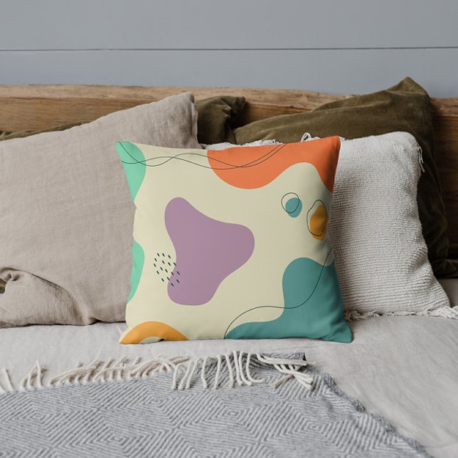 Pastel colours abstract shapes modern background cushion (Creator Uploaded)