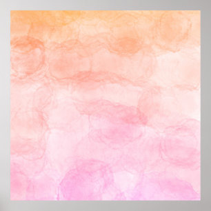 Pastel colours artistic watercolor painted pattern poster