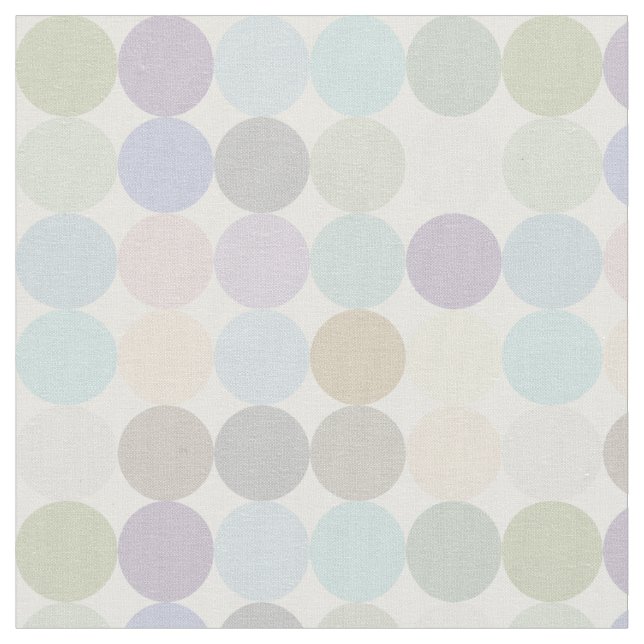 pastel colours big dots fabric (Close Up)
