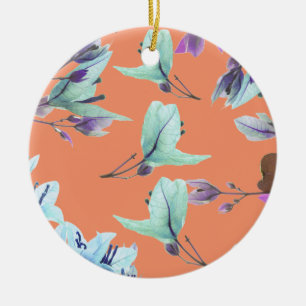 Pastel Colours Bougainvillea Flowers Ceramic Ornament