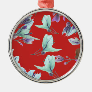 Pastel Colours Bougainvillea Flowers Metal Ornament