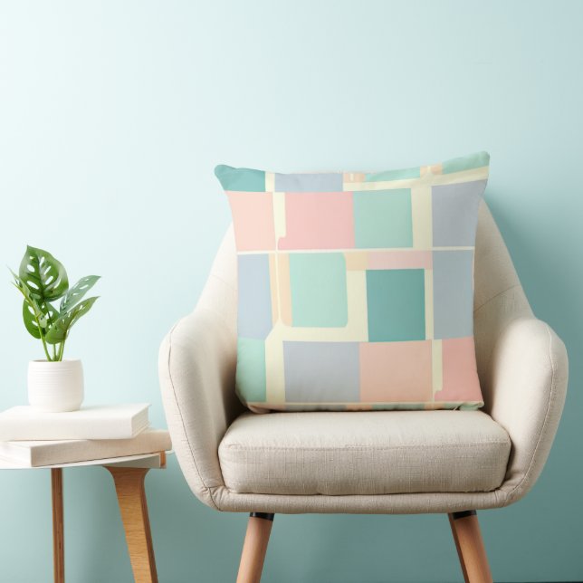 Pastel colours cushion (Chair)