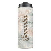 Pastel colours delicate ornamental floral motifs