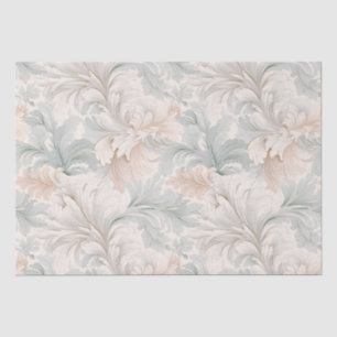 Pastel colours delicate ornamental floral motifs tissue paper