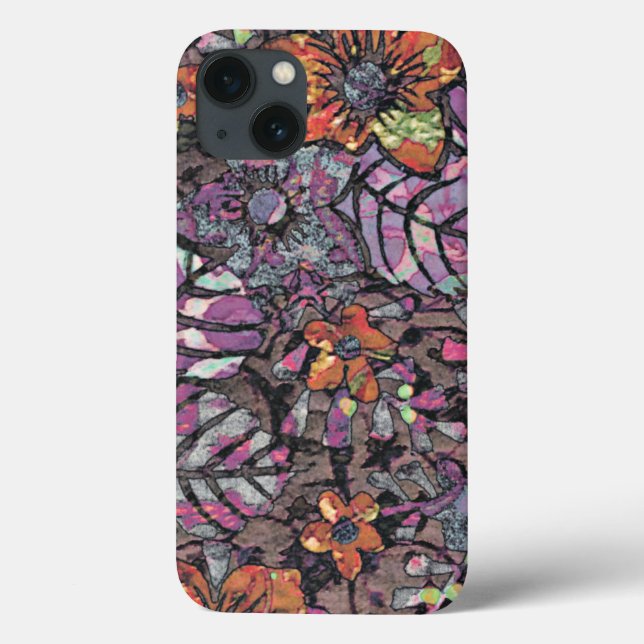 Pastel Colours floral pattern romantic digital art Case-Mate iPhone Case (Back)