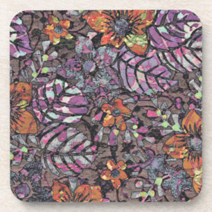 Pastel Colours floral pattern romantic digital art Coaster