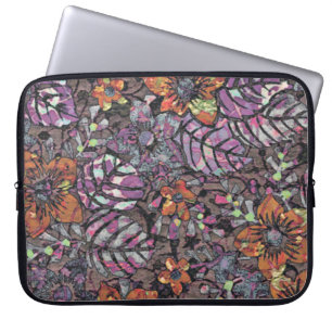 Pastel Colours floral pattern romantic digital art Laptop Sleeve