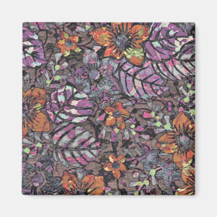 Pastel Colours floral pattern romantic digital art Magnet