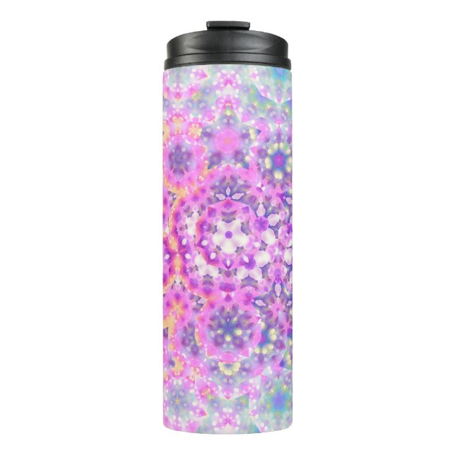 Pastel Colours Geometric Abstract Pattern Thermal Tumbler (Front)