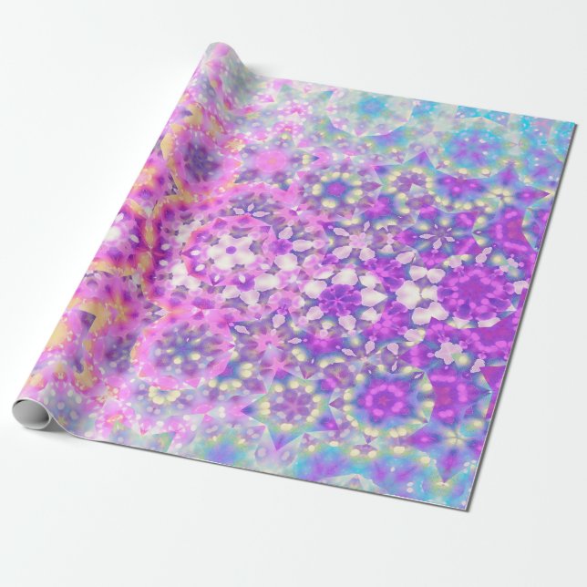 Pastel Colours Geometric Abstract Pattern Wrapping Paper (Unrolled)