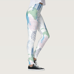 Pastel Colours Geometric Pattern Leggings