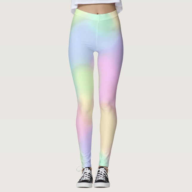 Pastel Colours Gradient Leggings (Front)