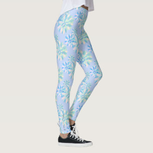 Pastel Colours Happy Purple Petals Leggings