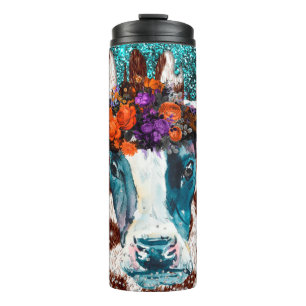 Pastel Colours Heifer Cow Thermal Tumbler