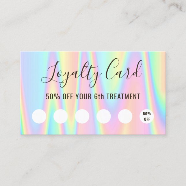 pastel colours loyalty card (Front)