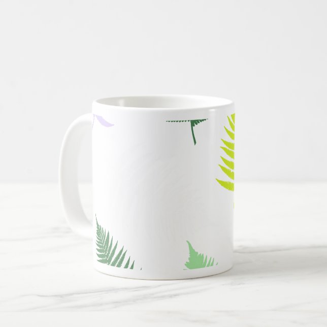 Pastel Colours Lucky Fern Coffee Mug (Front Left)