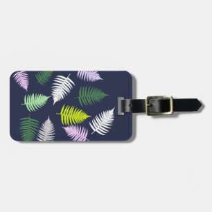 Pastel Colours Lucky Fern Luggage Tag