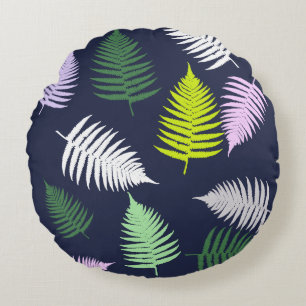 Pastel Colours Lucky Fern Round Cushion