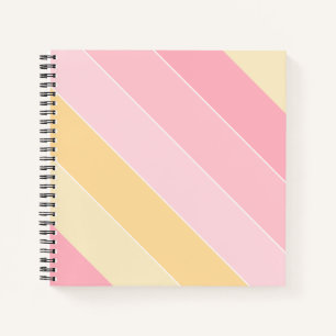 Pastel Colours Modern Template Trendy Pink Vanilla Notebook