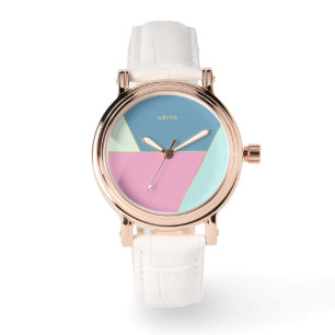 Pastel colours monogram initials eWatch Watch