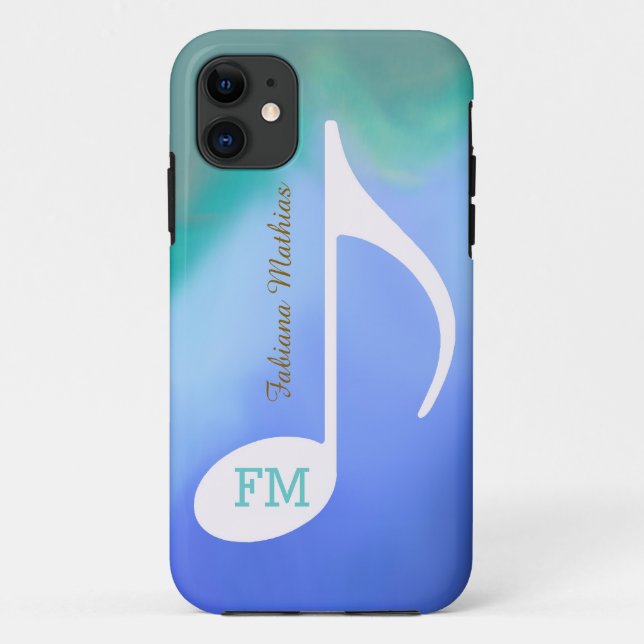 pastel colours music note personalised Case-Mate iPhone case (Back)