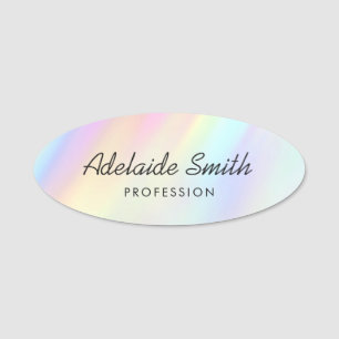 pastel colours name tag