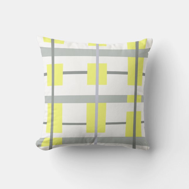 Pastel Colours Pattern Line Throw Pillow Cushion (Front)