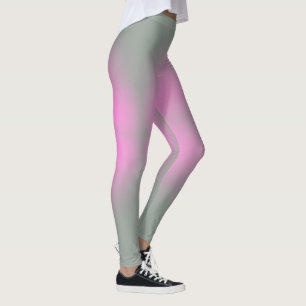 Pastel Colours Positive Vibes Pale Grey Pink Leggings