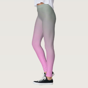 Pastel Colours Positive Vibes Pale Grey Pink Leggings