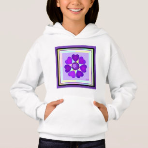 Pastel colours & purple hearts beating