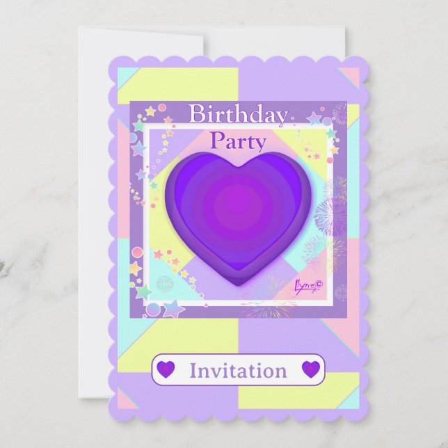 Pastel colours & Purple hearts beating (Front)