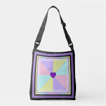 Pastel colours & purple hearts beating