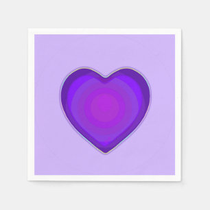 Pastel colours & purple hearts beating napkin
