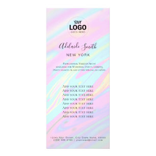 pastel colours rack card