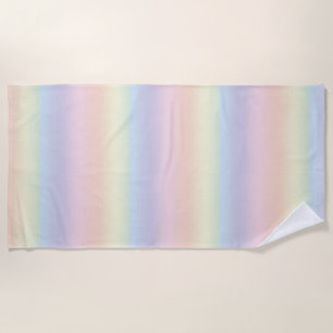Pastel Colours Rainbow Beach Towel