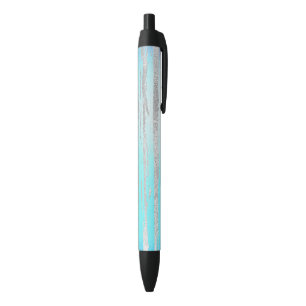Pastel Colours Silver Detail Unicorn Rainbow Black Ink Pen