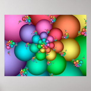 Pastel Colours Spiral Poster