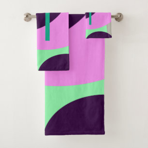 Pastel Colours Turquoise Abstract Art Bath Towels