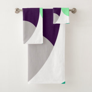 Pastel Colours Turquoise Abstract Art Bath Towels