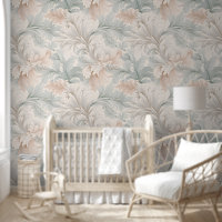 Pastel colours vintage baroque floral pattern