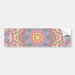 Pastel Colours Vintage Fractal Kaleidoscope Bumper Sticker