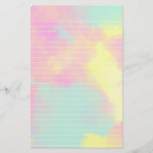Pastel Colours Watercolor Lined Paper