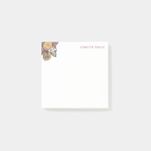 Pastel Colours Watercolor Roses Elegant Template Post-it Notes
