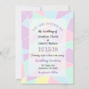 Pastel Colours Wedding invitations