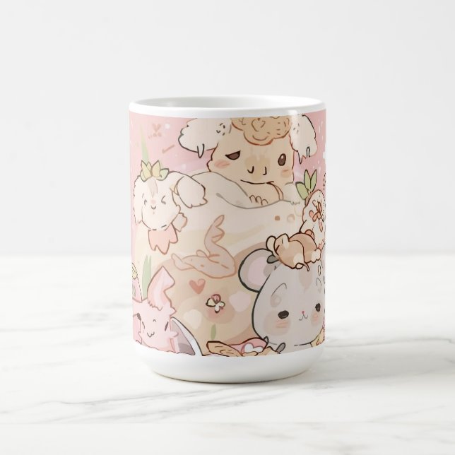 Pastel Companions in Bloom Coffee Mug (Center)
