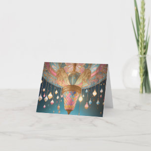 Pastel Cone Chandelier Thank You Card