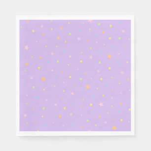 Pastel Confetti and Stars Napkin 