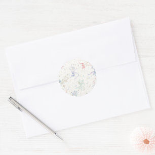 Pastel Confetti Baby Shower Pattern Soft Pink Bl Classic Round Sticker