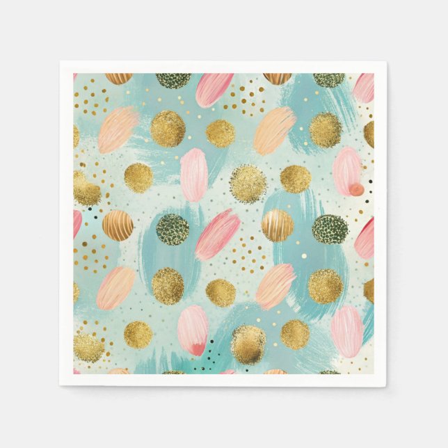 Pastel Confetti Glitter Abstract Pattern (2) Napkin (Front)