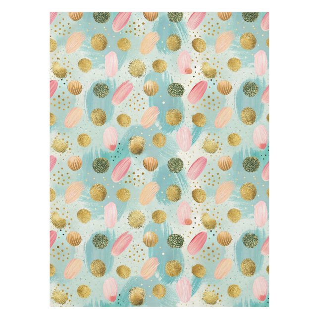 Pastel Confetti Glitter Abstract Pattern (2) Tablecloth (Front)